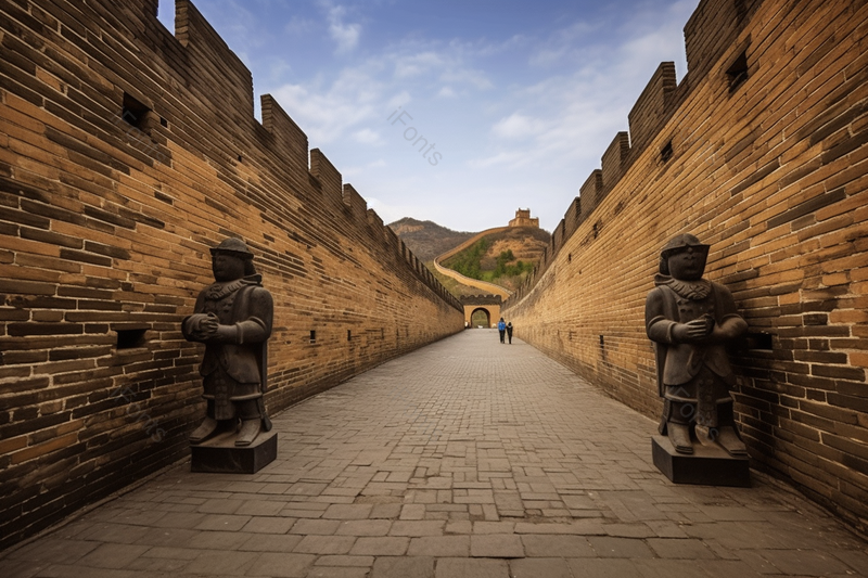 蓝天白云好天气下的张家口大境门,高清,摄影图,摄影图片,图片大全,摄影图免费下载